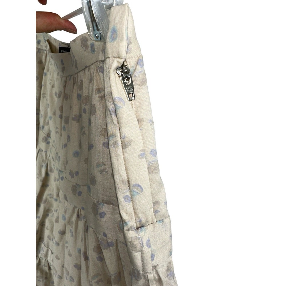 MARC JACOBS Cotton Floral A-Line Ruffle Tiered Skirt Cottagecore Clean Girl - Picture 4 of 9
